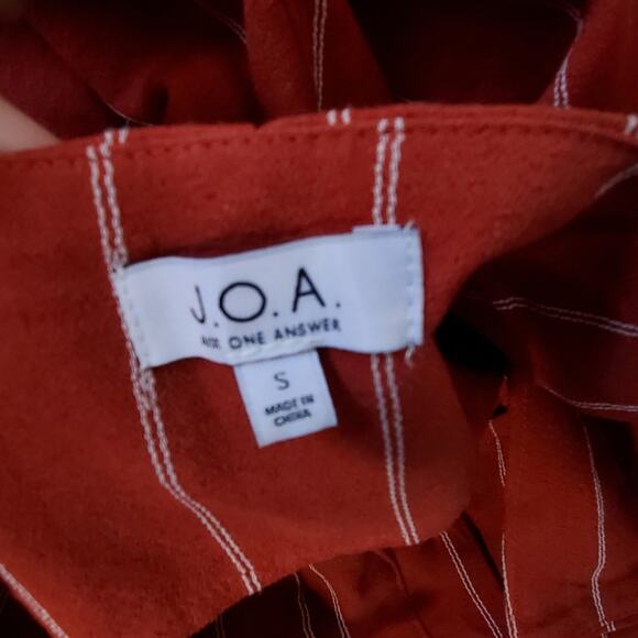 J.O.A. womens High Waisted Wide Leg Cropped Pants With Tie Size Small E… - Picture 6 of 10